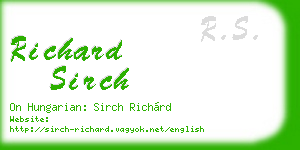 richard sirch business card